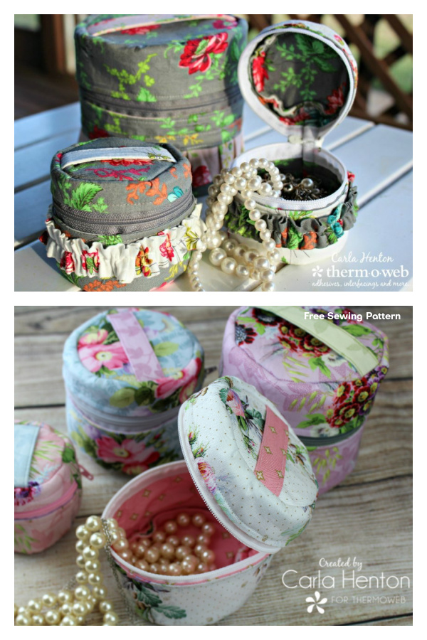 Small Travel Jewelry Box Free Sewing Pattern