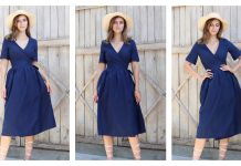 V-Neck Summer Wrap Dress Sewing Pattern V-Neck Summer Wrap Dress Sewing Pattern