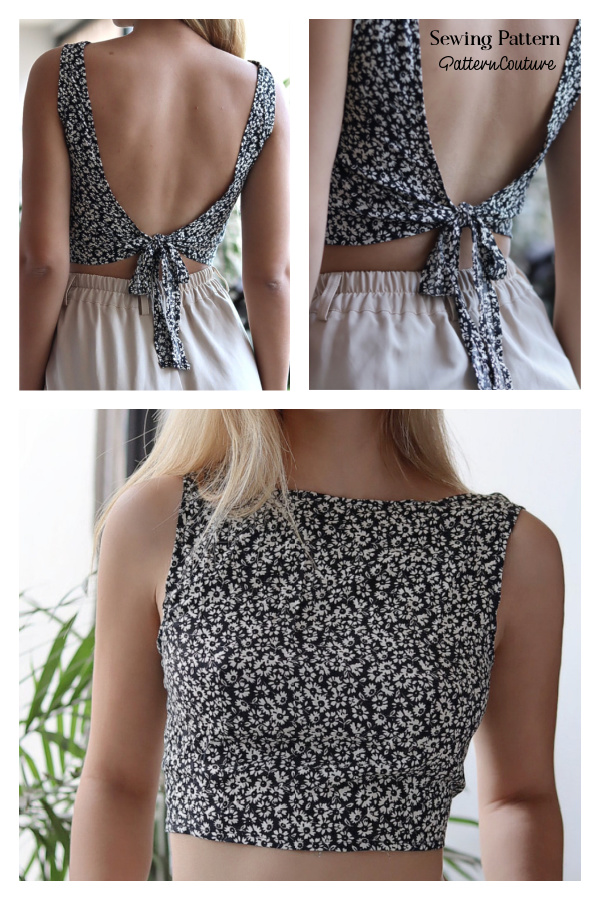 Easy Back Tie Top Sewing Pattern