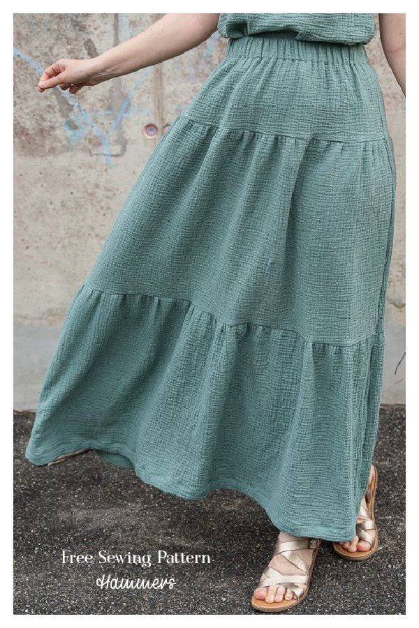 Tiered Ruffle BOHO Max Skirt Free Sewing Pattern