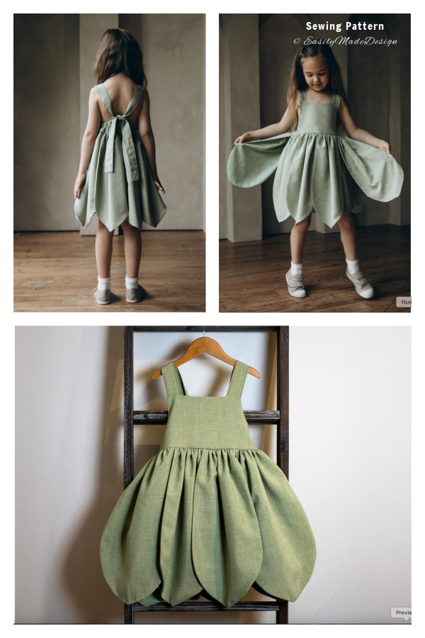 Girl Tinkerbell Dress Sewing Pattern (1Y - 10Y)