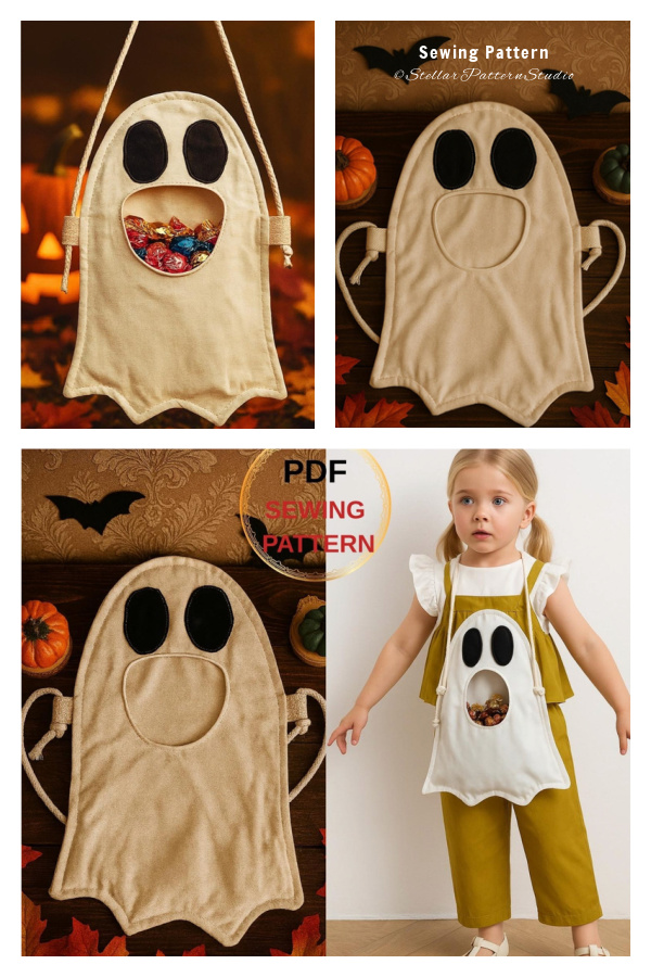 Halloween Ghost Bag Sewing Pattern