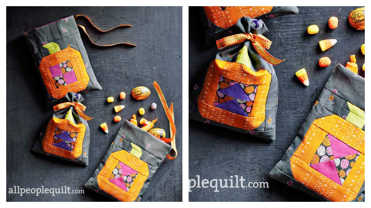 Scrappy Halloween Goody Pouch Free Sewing Patterns