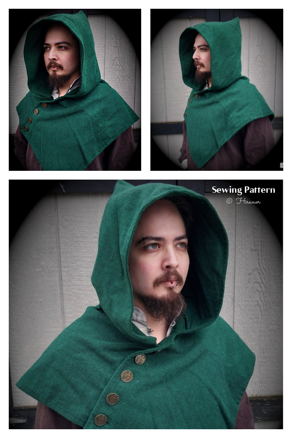 Adult Medieval Hood Sewing Pattern