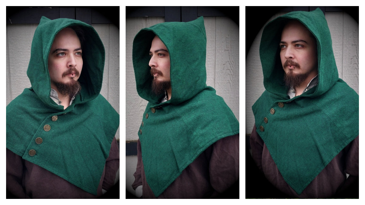 Adult Medieval Hood Sewing Pattern