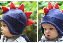 Fabric Dino Ear Flap Hat Free Sewing Pattern Fabric Dino Ear Flap Hat Free Sewing Pattern