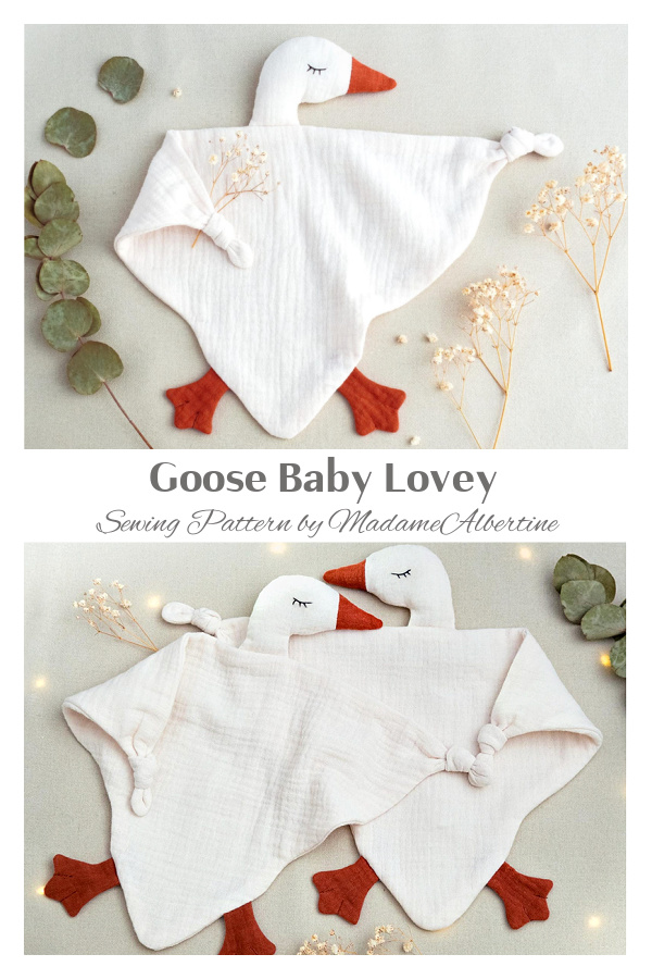 Fabric Goose Baby Lovey Sewing Pattern Fabric Goose Baby Lovey Sewing Pattern