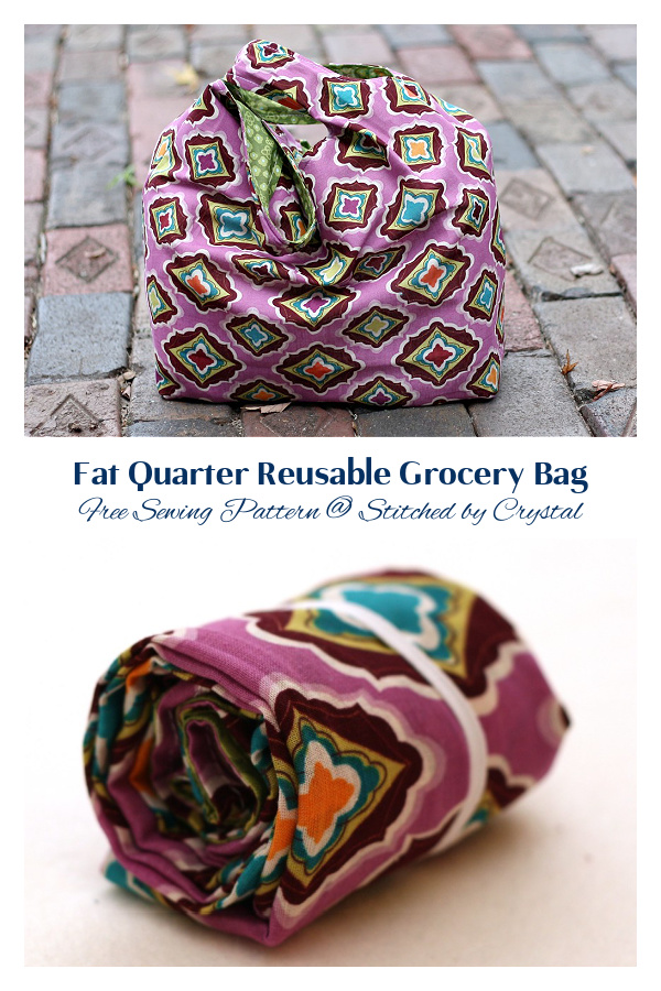 Fat Quarter Reusable Grocery Bag Free Sewing Pattern Fat Quarter Reusable Grocery Bag Free Sewing Pattern
