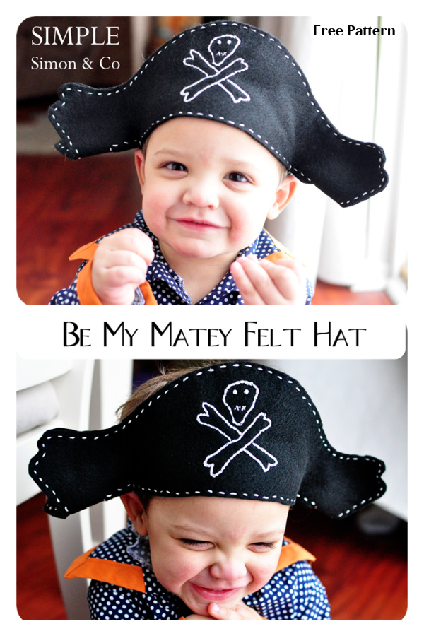 Felt Pirate Hat Free Sewing Pattern