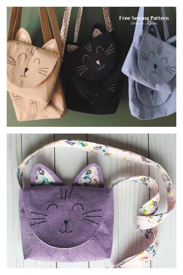 Little Cat Friend Bag Free Sewing Pattern