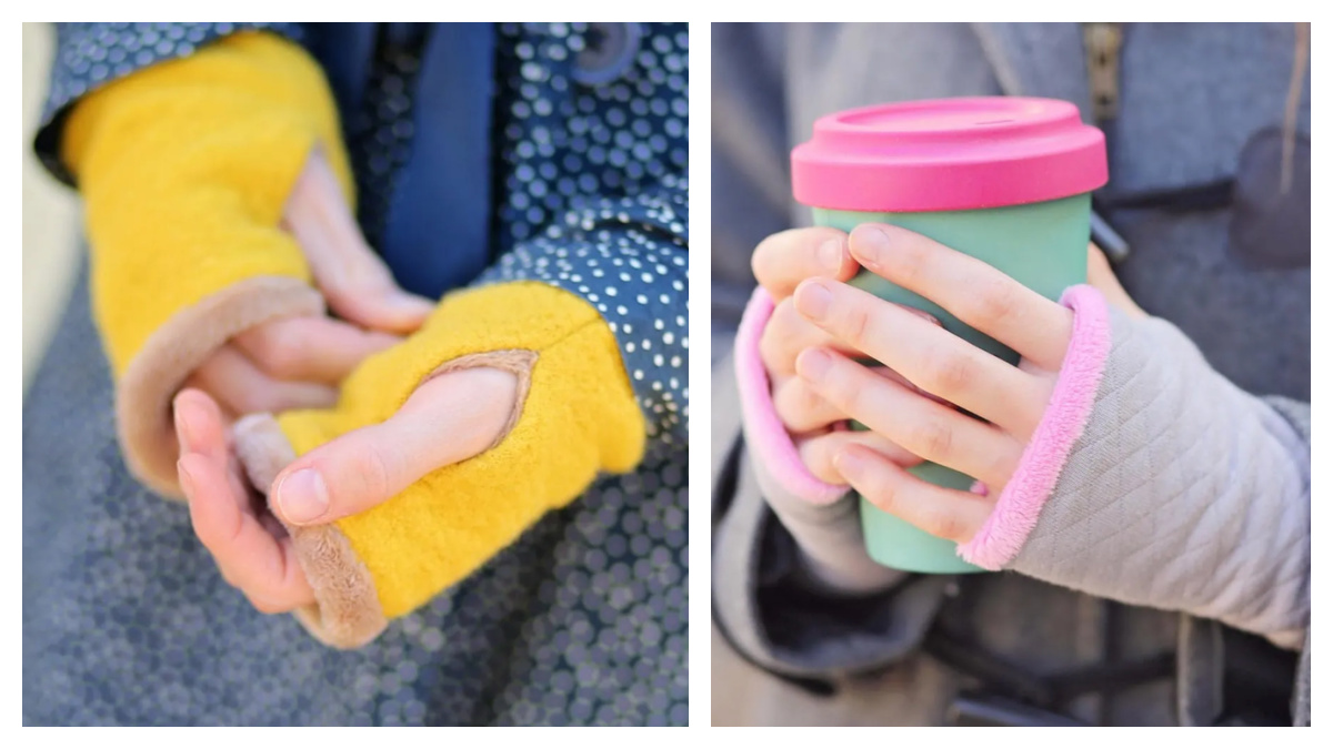 Perfect Scrap Fingerless Gloves Free Sewing Pattern