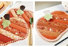 Quilted Scrappy Pumpkin Pot Holder Sewing Pattern Quilted Scrappy Pumpkin Pot Holder Sewing Pattern