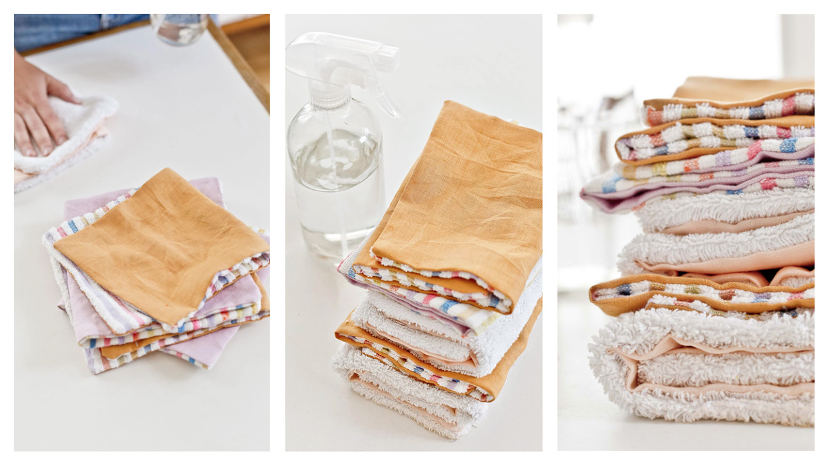 Scrappy Fabric Paper Towels Free Sewing Tutorial
