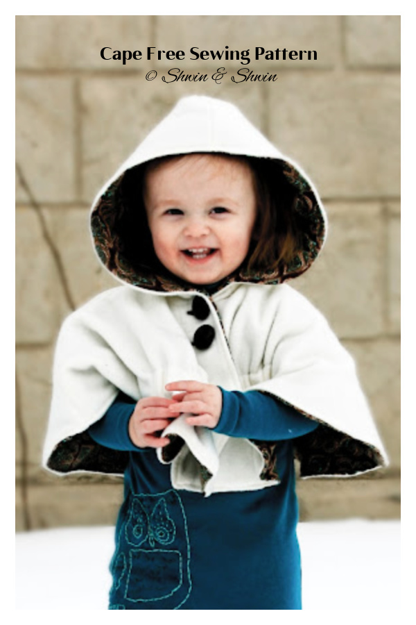 Toddler Winter Cape Free Sewing Pattern Toddler Winter Cape Free Sewing Pattern