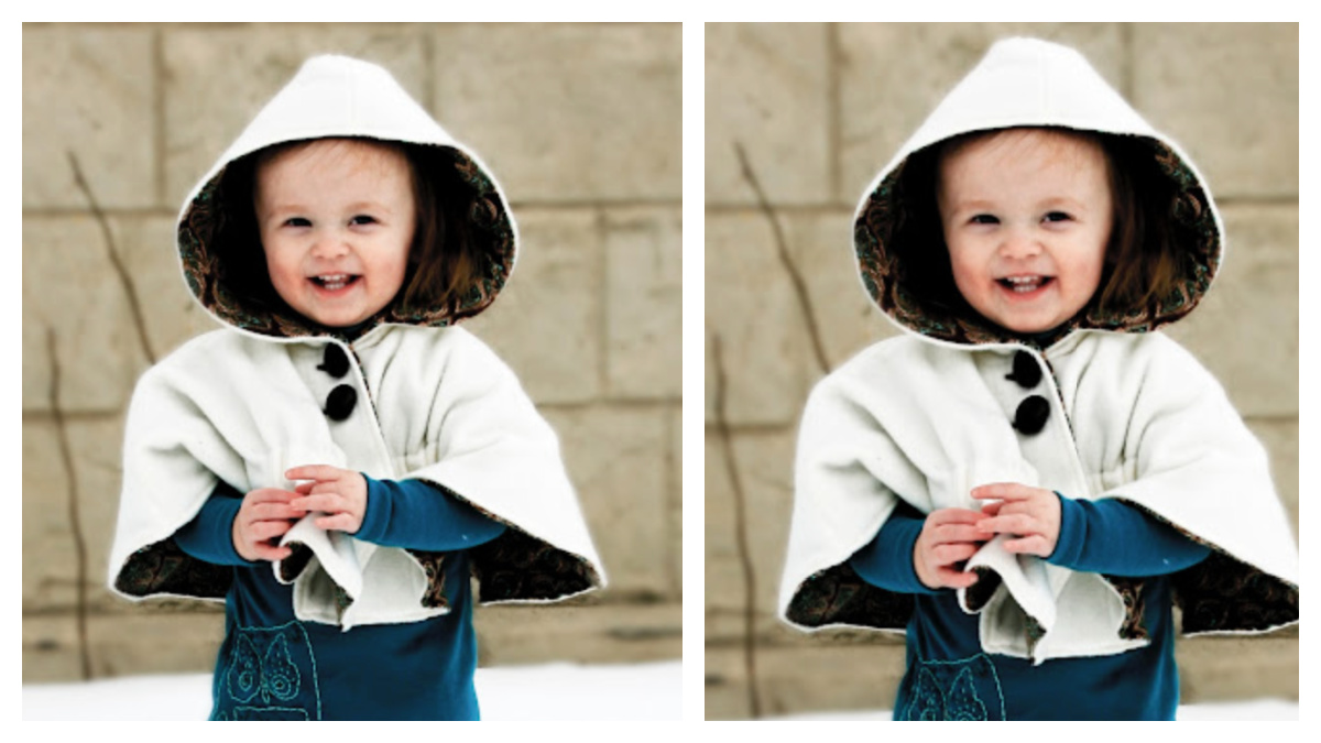 Toddler Winter Cape Free Sewing Pattern