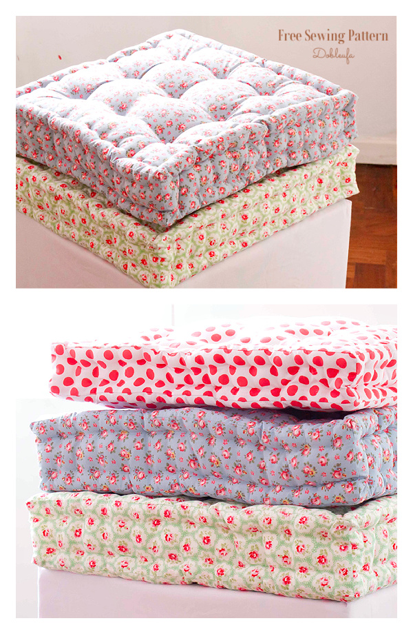 Quilted Floor Cushion Free Sewing Pattern