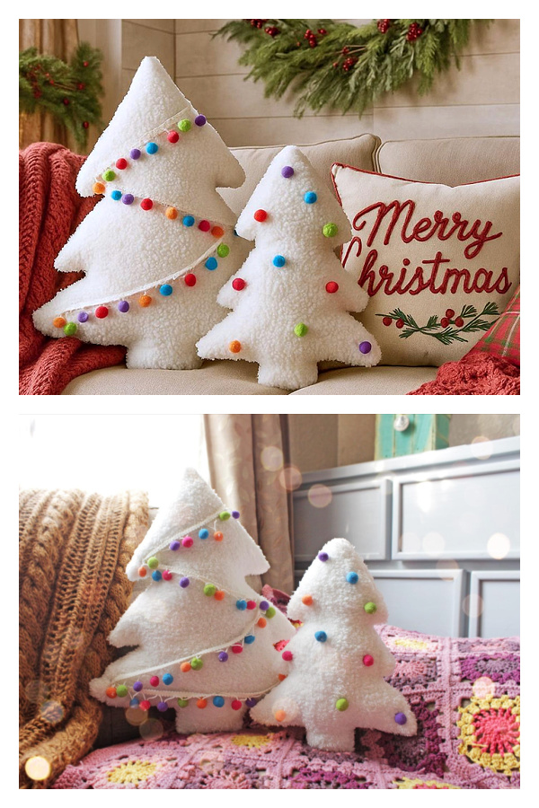 Fabric Fluffy Christmas Tree Pillow Sewing Patterns Fabric Fluffy Christmas Tree Pillow Sewing Patterns