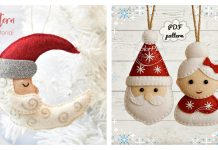 Felt Santa Ornament Sewing Patterns Felt Santa Ornament Sewing Patterns