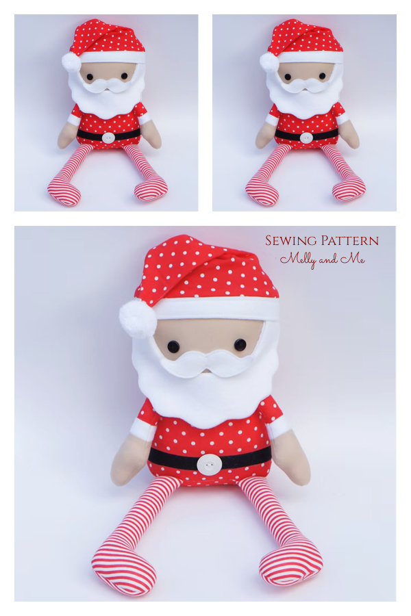 Jolly Mister Claus Santa Toy Sewing Pattern