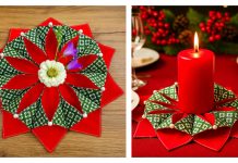 Poinsettia Christmas Candle Mat Sewing Pattern Poinsettia Christmas Candle Mat Sewing Pattern