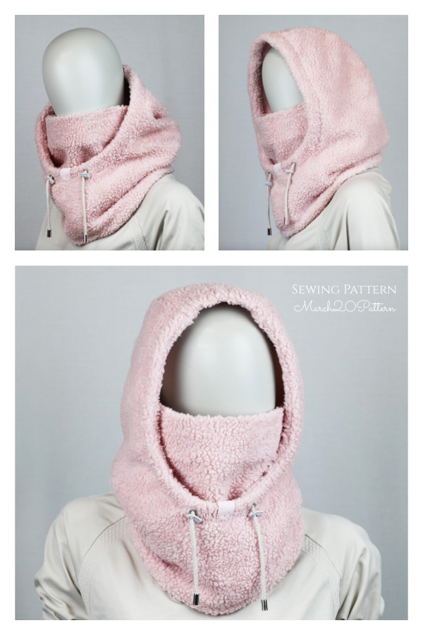 Winter Balaclava Winter Hood with Face Mask Sewing Pattern Winter Balaclava Winter Hood with Face Mask Sewing Pattern