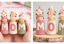 MOM Peg Doll Felt Sewing Pattern MOM Peg Doll Felt Sewing Pattern