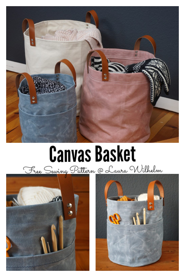Canvas Basket Free Sewing Pattern