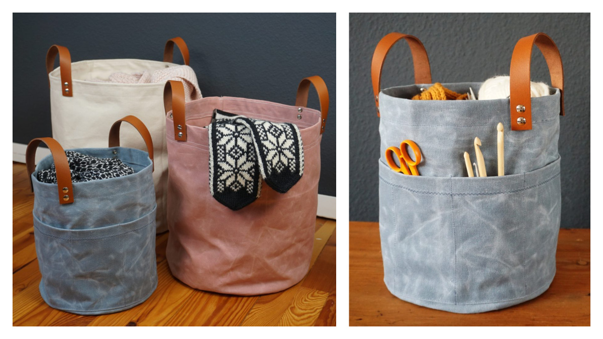 Canvas Basket Free Sewing Pattern