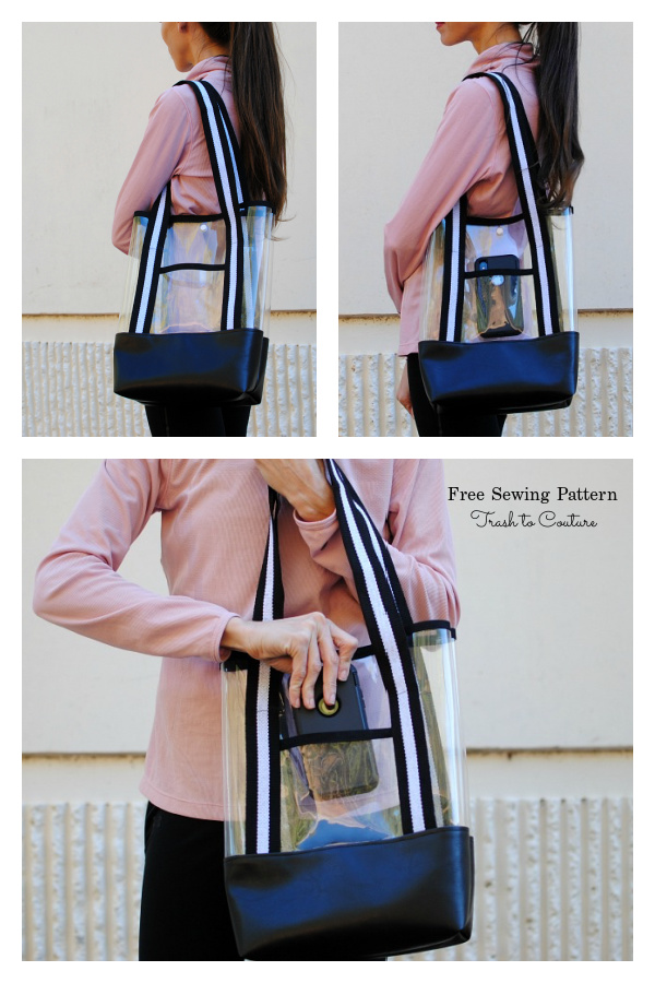 Clear Vinyl Bag Free Sewing Pattern 