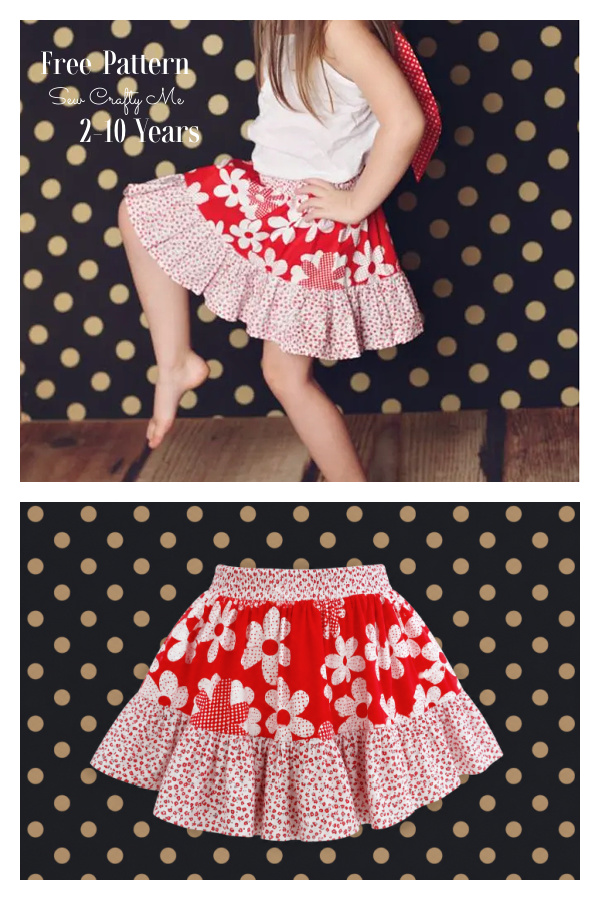 Girl Easy Peasy Summer Skirt Free Sewing Pattern (2 - 10Y)