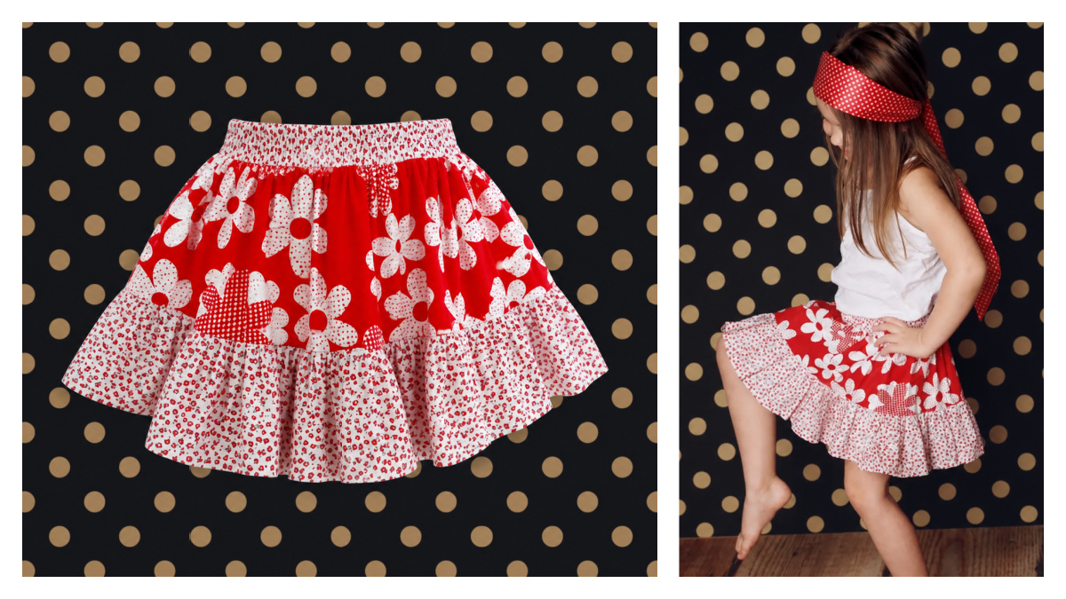 Girl Easy Peasy Summer Skirt Free Sewing Pattern (2 - 10Y) | Fabric Art DIY