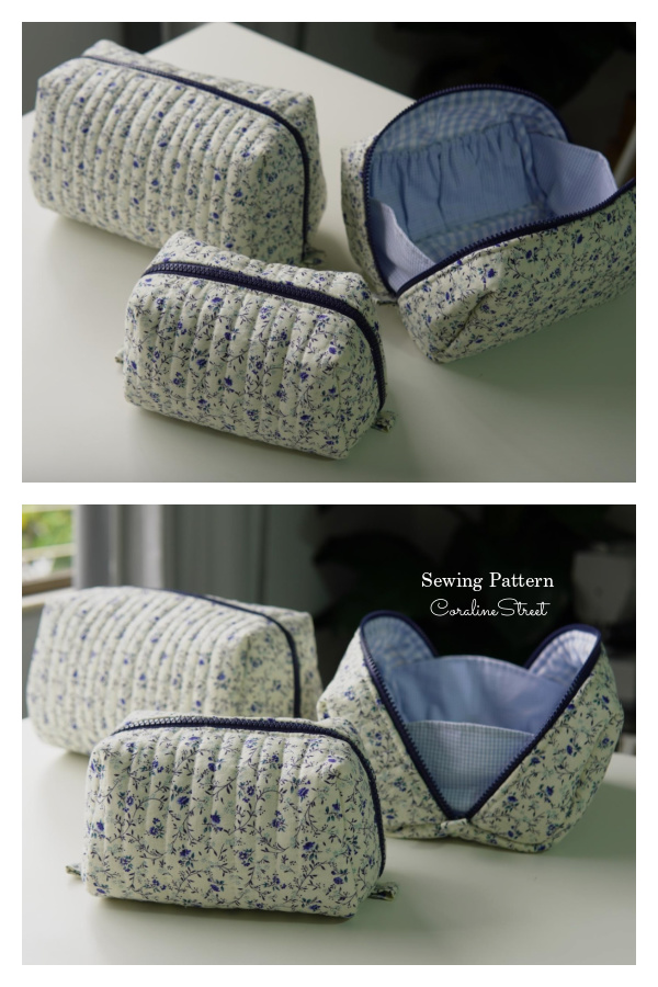 Quilted Open-Up Pouch Sewing Pattern