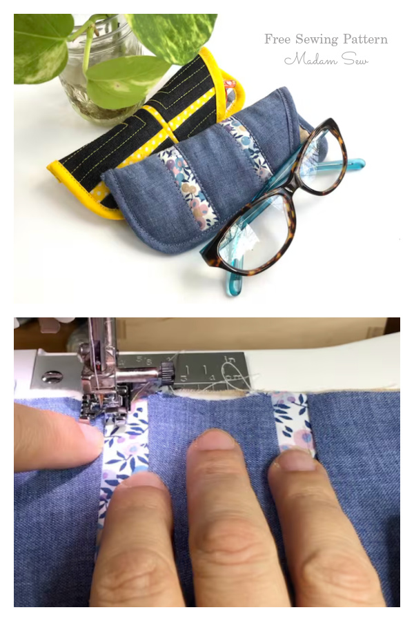 Quilted Reading Glasses Case Free Sewing Pattern