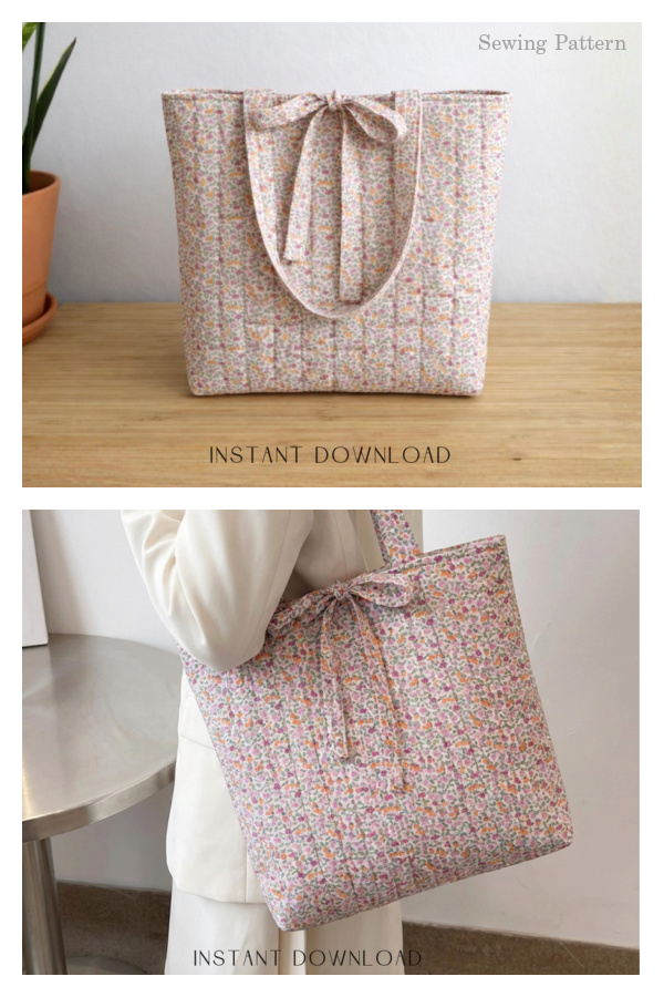 Quilted Tote Bag Sewing Pattern