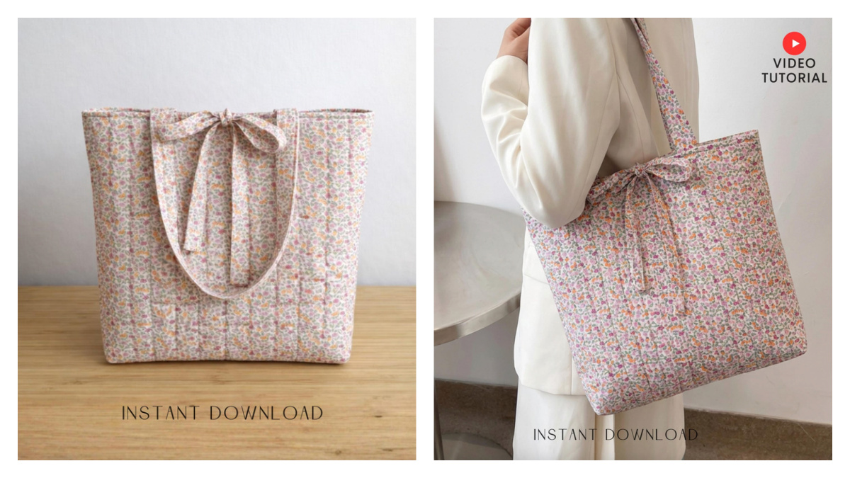 Quilted Tote Bag Sewing Pattern