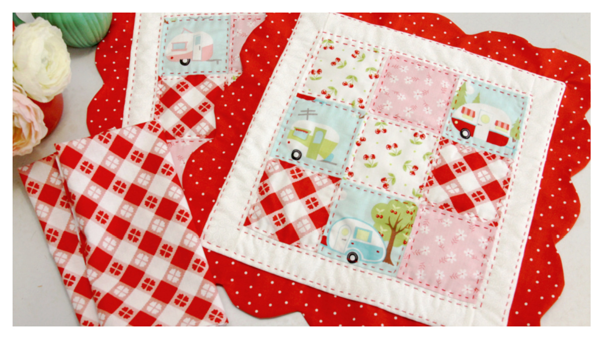 Retro Nine Patch Placemat Free Sewing Pattern