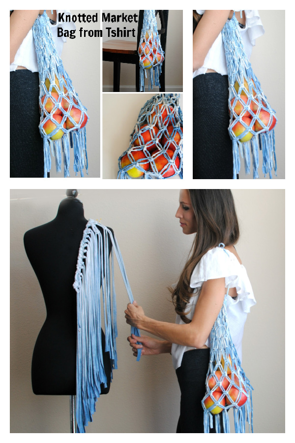 T-Shirt to Macrame Market Bag DIY Tutorial