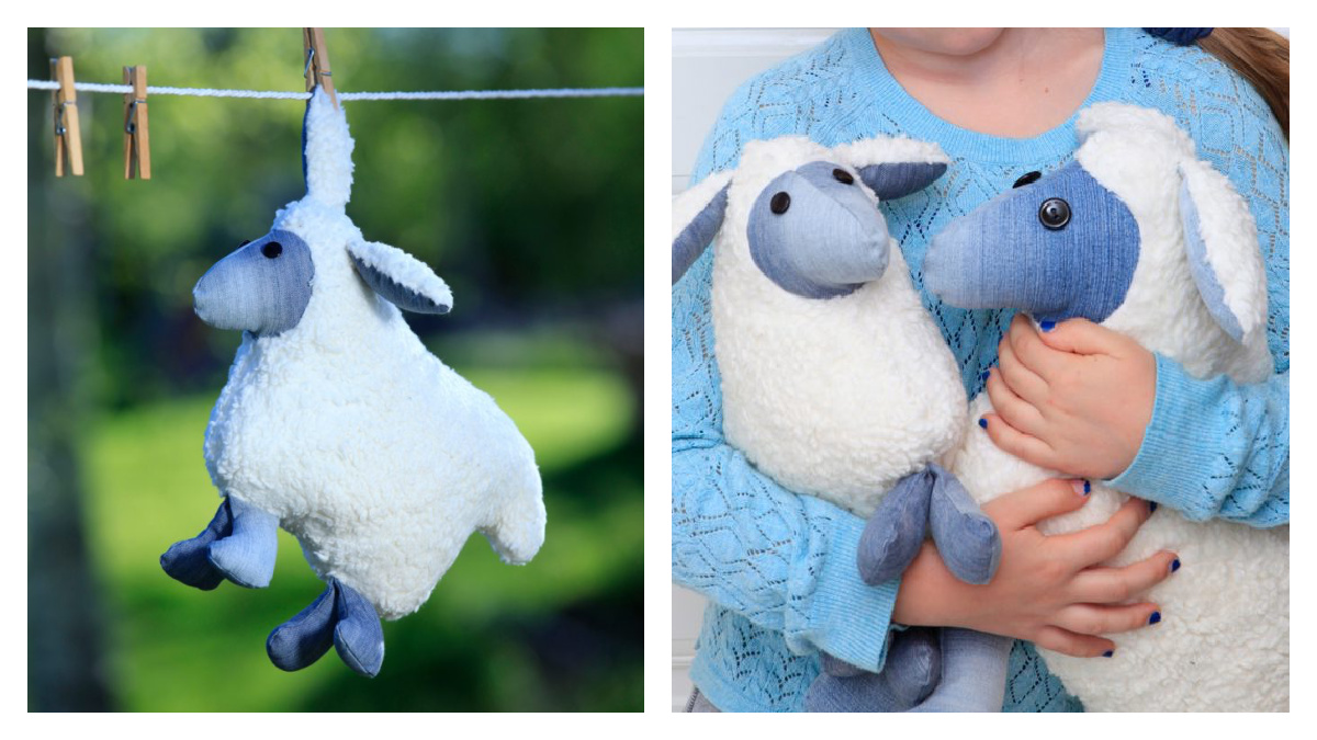 Fabric Plush Sheep Free Sewing Pattern