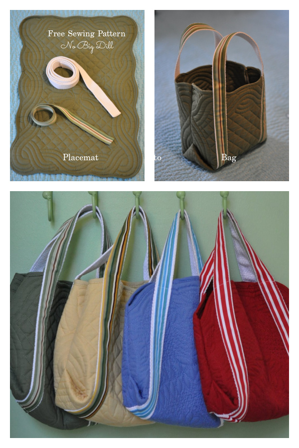 Placemat Into Bag Free Sewing Pattern