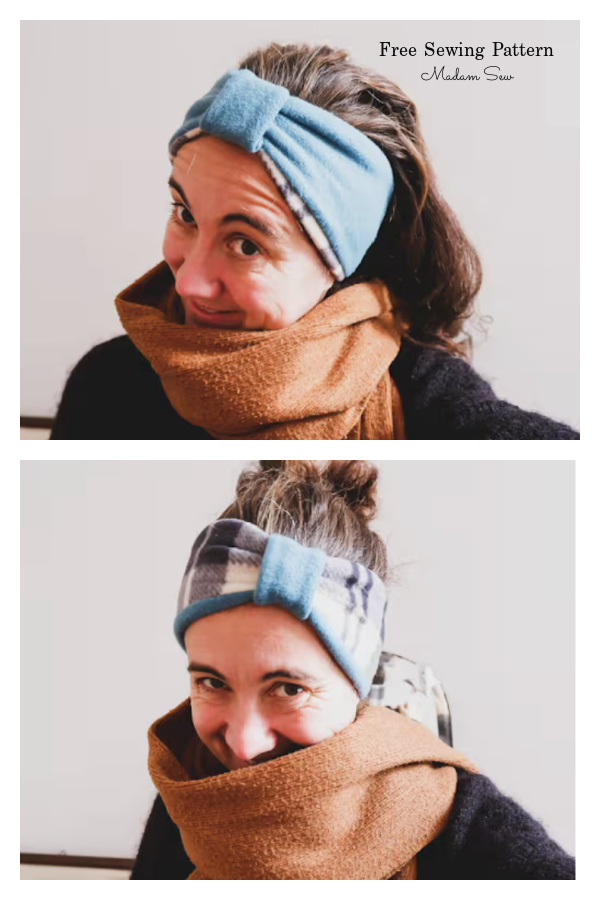 Reversible Knotted Front Headband Free Sewing Pattern