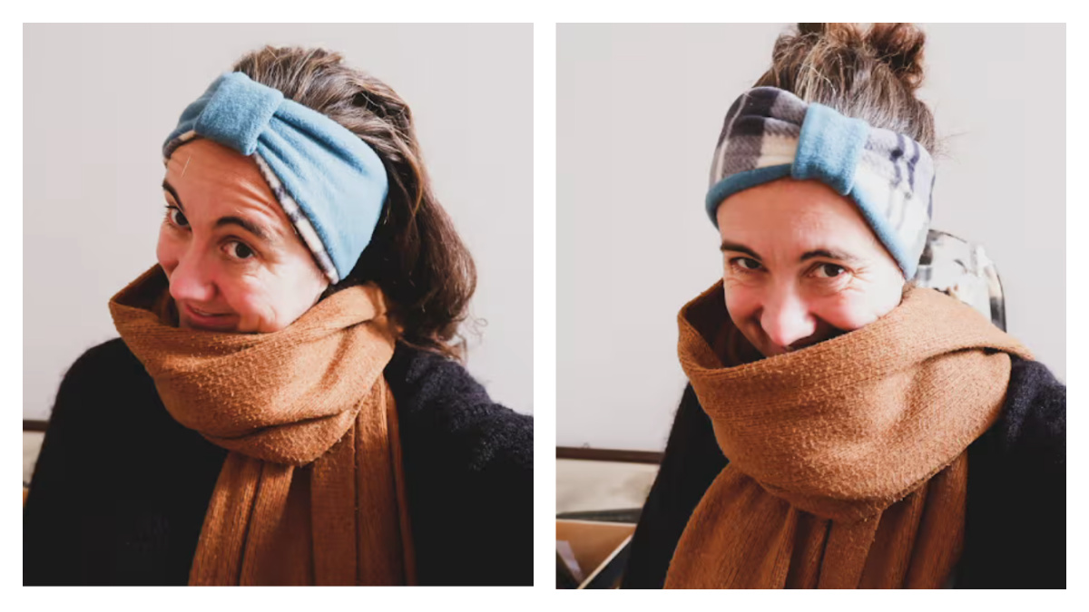 Reversible Knotted Front Headband Free Sewing Pattern