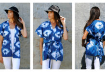 Shibori Dyed Kimono Free Sewing Pattern Shibori Dyed Kimono Free Sewing Pattern