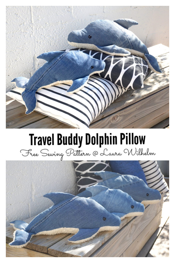 Travel Buddy Dolphin Pillow Free Sewing Pattern
