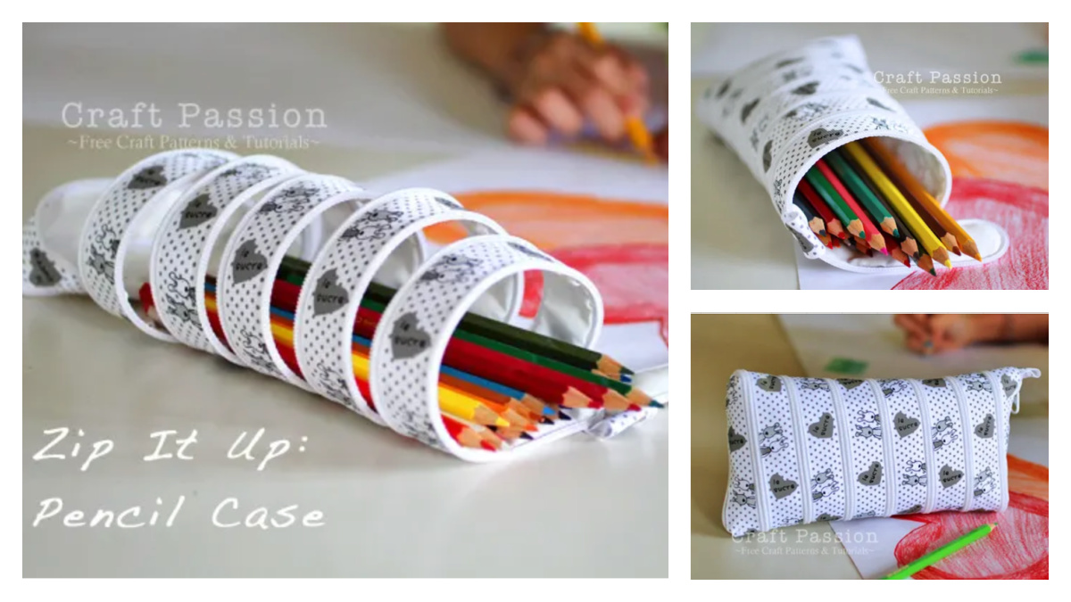 Zip-It-Up Zipper Pencil Pouch Free Sewing Tutorial