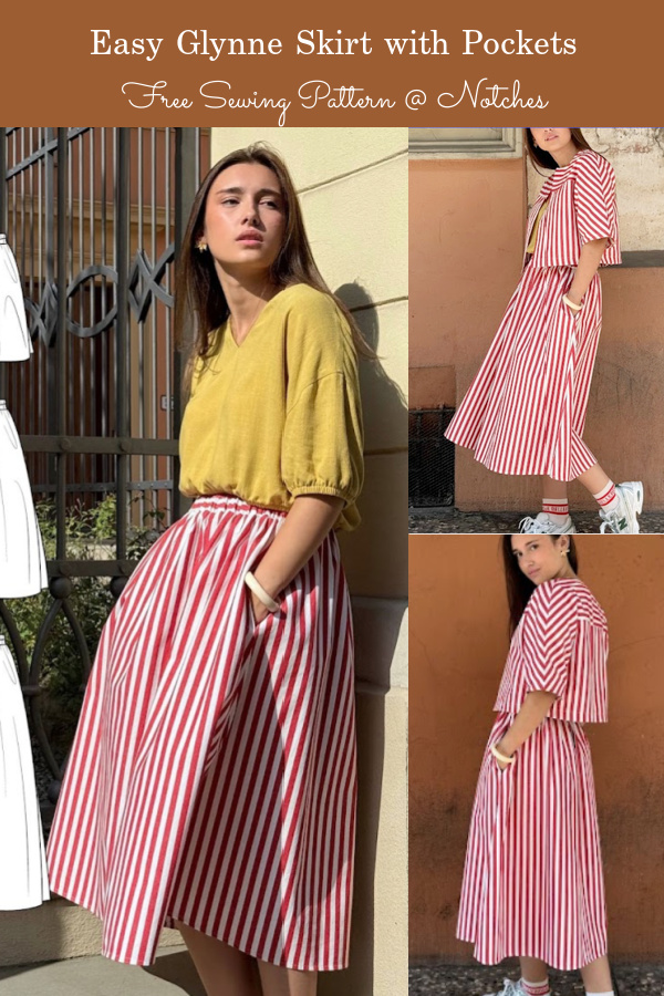 Easy Glynne Skirt with Pockets Free Sewing Pattern