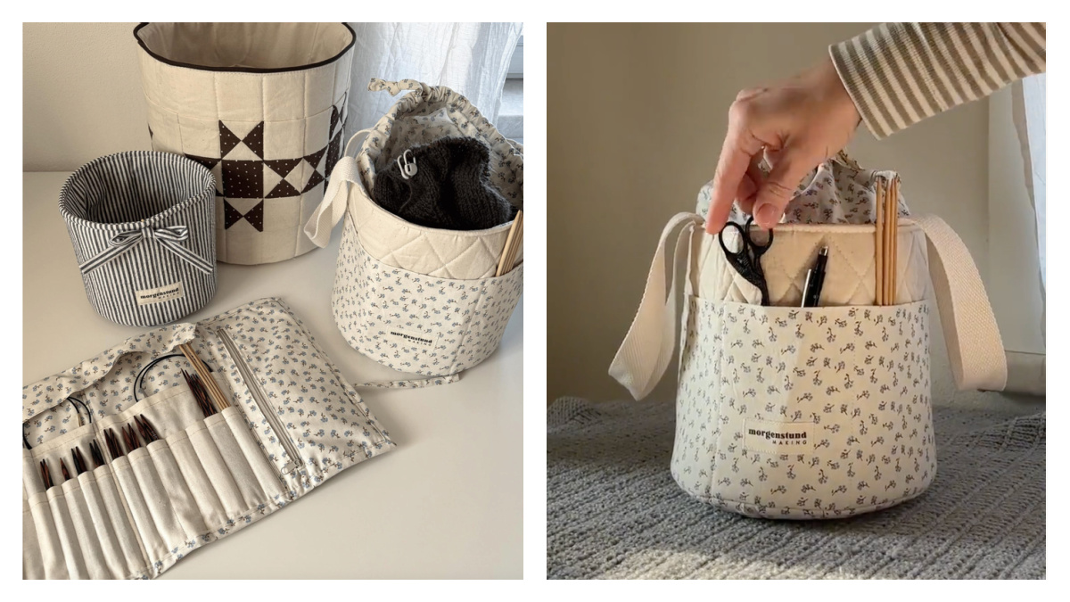 Project Bag Knitting Needle Organizer Sewing Pattern